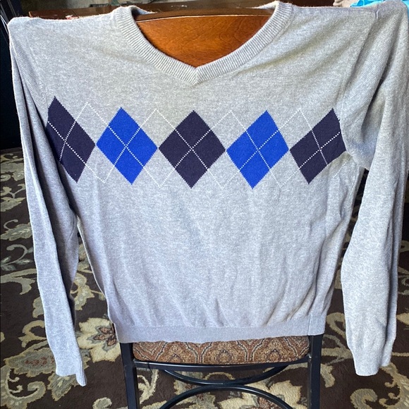 Children’s Place XL (14) Argyle Sweater Approx 23 inch long - Picture 1 of 6